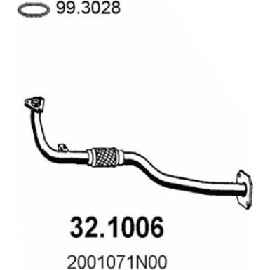 Abgasrohr | NISSAN Primera 90 | 32.1006 Abgasrohr | NISSAN Primera 90 | 32.1006