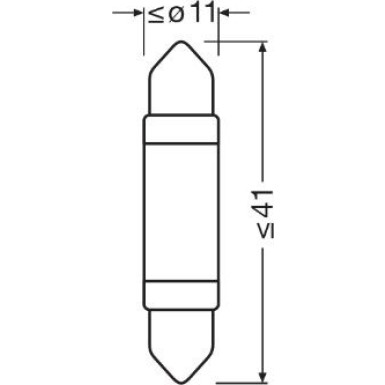 C10W Osram | LED 41mm 6000K 12V | LEDriving | 6413DWP-01B
