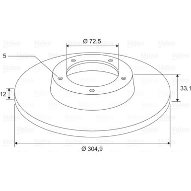 VALEO Bremsscheibe 197687