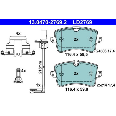 Bremsbelagsatz Audi T. A6/A7 1.8-4.0 10- Keramik | 13.0470-2769.2