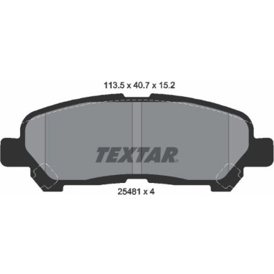 Bremsbelagsatz Toyota T. Highlander 3.5 05 | 2548101