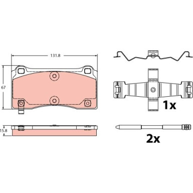 Bremsbelagsatz, Scheibenbremse | BMW 2,3,4 11 | GDB2448 Bremsbelagsatz, Scheibenbremse | BMW 2,3,4 11 | GDB2448