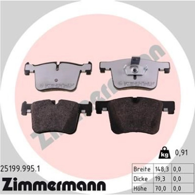 ZIMMERMANN Bremsbeläge ZIMMERMANN Bremsbeläge
