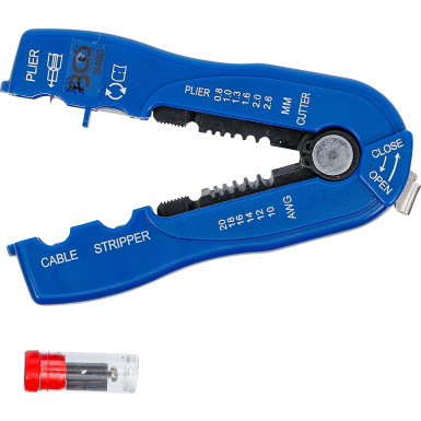 BGS Draht-/Kabel-Abisolierer """"2-IN-1"""" | 0,8 - 2,6 mm | 8490