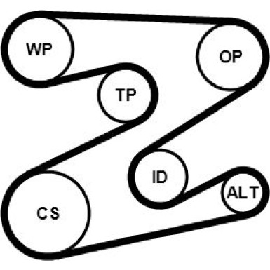 CONTINENTAL CTAM Keilrippenriemensatz 5PK2030K1