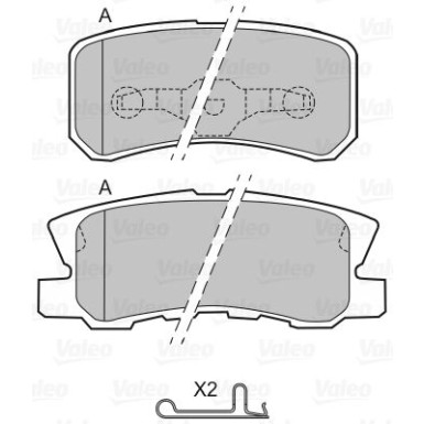 VALEO Bremsbeläge 598520