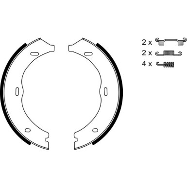 0 986 487 718 Bremsbackensatz, Feststellbremse 0 986 487 718 Bremsbackensatz, Feststellbremse