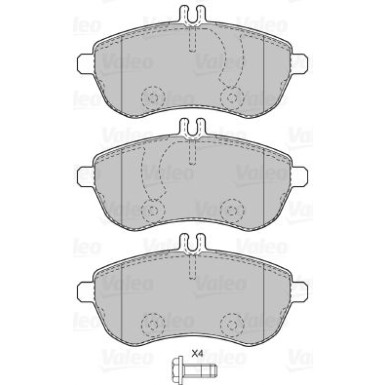 VALEO Bremsbeläge 598963