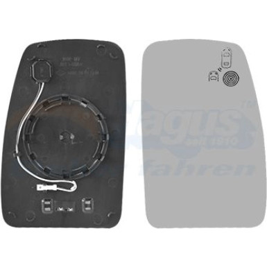 Aussenspiegelglas re. (Hagus) | Renault Master bhz., SideAssist