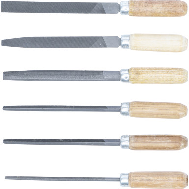 BGS Schlüsselfeilen-Satz Holzheft 100 mm 6-tlg BGS Do it yourself 50204