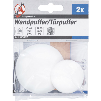 BGS Wand- / Türpuffer Ø 40 / 60 mm 2-tlg BGS Do it yourself 80867