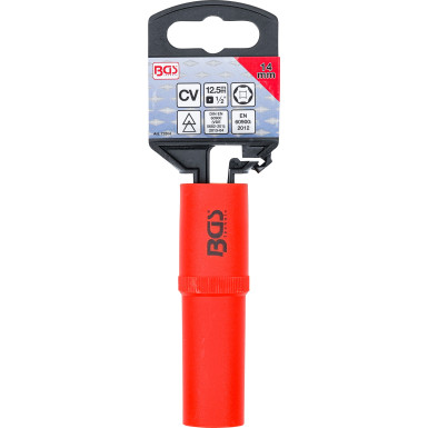 BGS VDE-Steckschlüssel-Einsatz Sechskant | Antrieb Innenvierkant 12,5 mm (1/2"""") | SW 14 mm | 72064