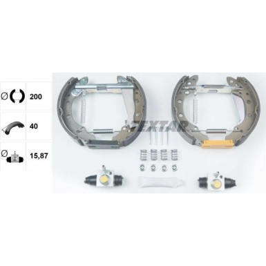 SATZ BREMSBACKEN VW A2,AROSA,IBIZA,FAVORIT,FELICIA,GOLF III, LUPO,PASSAT,POLO 00 Shoe Kit Pro 84044708