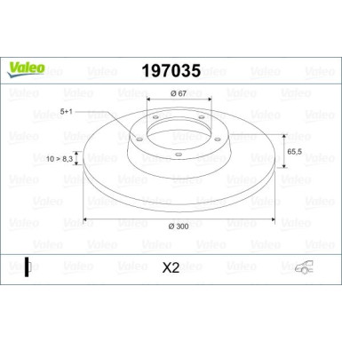 VALEO Bremsscheibe 197035