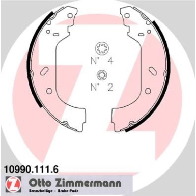 ZIMMERMANN Bremsbacken | 10990.111.6