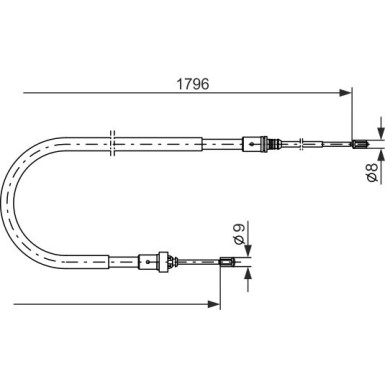 Handbremsseil | PEUGEOT 207 06 | 1987477235