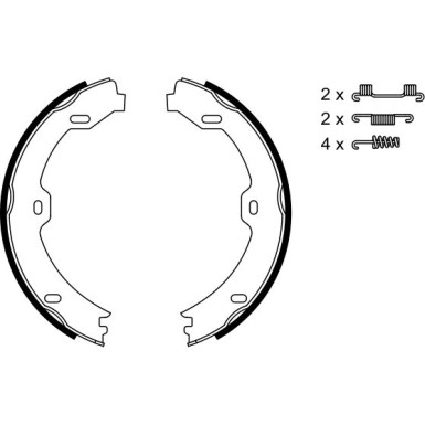 0 986 487 666 Bremsbackensatz, Feststellbremse