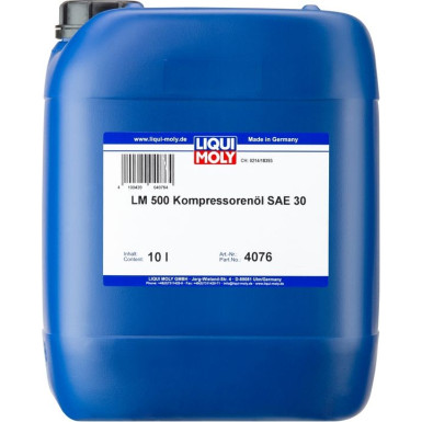 Liqui Moly LM 500 Kompressorenöl SAE 30 10 l | 10L Kanister Kunststoff Liqui Moly LM 500 Kompressorenöl SAE 30 10 l | 10L Kanister Kunststoff