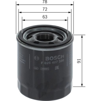 Ölfilter | CADILLAC XT4,OPEL 18 | F 026 407 350