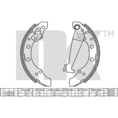 2747345 Bremsbackensatz