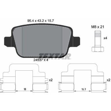 Bremsbelagsatz Ford T. Mondeo 07-/Galaxy/Kuga | 2453703