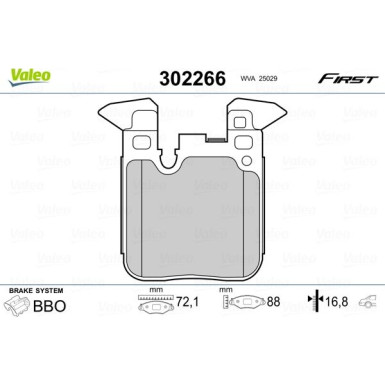 VALEO Bremsbeläge VALEO Bremsbeläge