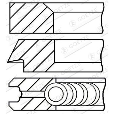 GOETZE ENGINE Kolbenringsatz GOETZE ENGINE Kolbenringsatz