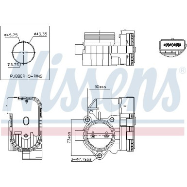 NISSENS Drosselklappenstutzen 955006 FIRST FIT