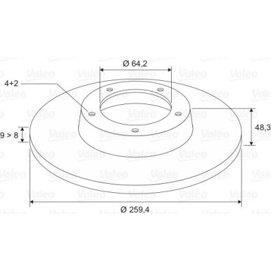 VALEO Bremsscheibe 197515 VALEO Bremsscheibe 197515