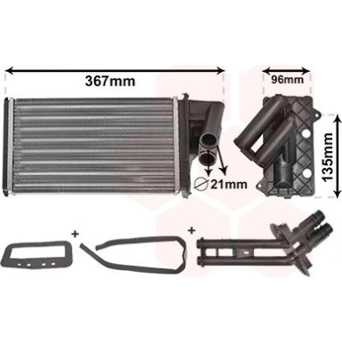 VAN WEZEL Wärmetauscher, Innenraumheizung 43006203