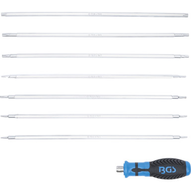 BGS Schraubendreher-Satz mit Wechselklingen | T-Profil (für Torx) / T-Profil (für Torx) mit Bohrung | 8-tlg | 2326