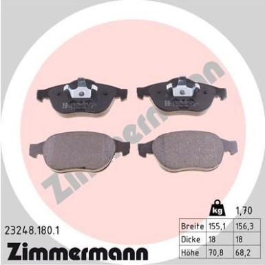 ZIMMERMANN Bremsbeläge ZIMMERMANN Bremsbeläge