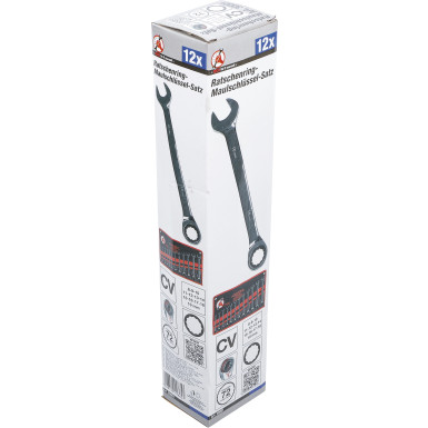 BGS Ratschenring-Maulschlüssel-Satz SW 8 - 19 mm 12-tlg BGS Do it yourself 30001