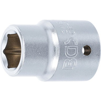 BGS Steckschlüssel-Einsatz Sechskant | Antrieb Innenvierkant 20 mm (3/4"""") | SW 19 mm | 3419