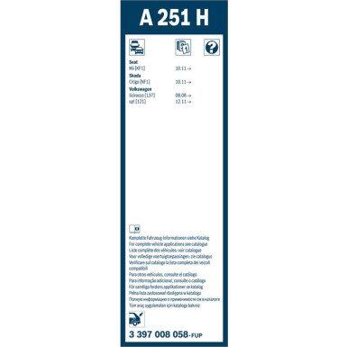 BOSCH | Scheibenwischer Aerotwin A251H | 3397008058
