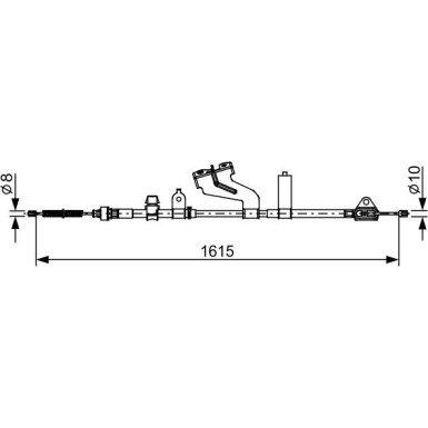 1 987 482 656 Seilzug, Feststellbremse 1 987 482 656 Seilzug, Feststellbremse
