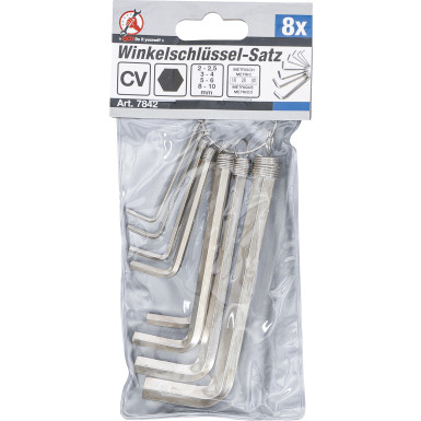 BGS Winkelschlüssel-Satz Innensechskant 2 - 10 mm 8-tlg BGS Do it yourself 7842