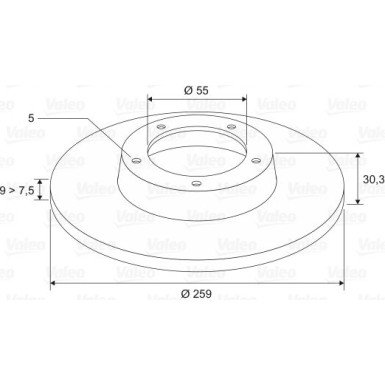 VALEO Bremsscheibe 197491