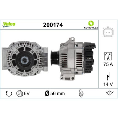 VALEO Generator 200174 VALEO CORE-FLEX