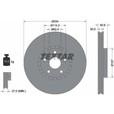 Bremsscheibe Toyota P. Lexus Gs 05- Pr PRO 92147903