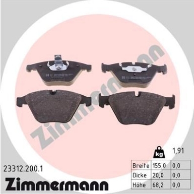 ZIMMERMANN Bremsbeläge ZIMMERMANN Bremsbeläge