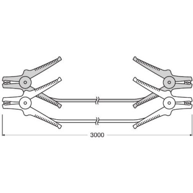 Starthilfekabel 16mm 300A | Kupferbesch. Alu-Kabel 3m | OSC160