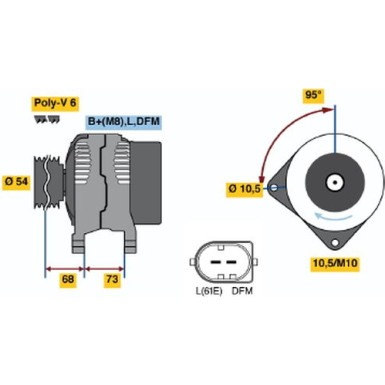 Lichtmaschine | BMW,LAND ROVER | 0 986 048 921
