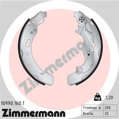 ZIMMERMANN Bremsbackensatz | 10990.160.1