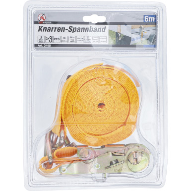 BGS Knarren-Spannband 6 m x 38 mm BGS Do it yourself 3495