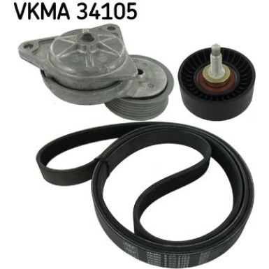SKF Keilrippenriemensatz VKMA 34105