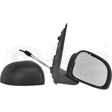 Aussenspiegel re. manüller Verst | Fiat Panda (312) konvex schwarz rauh OE 735594377