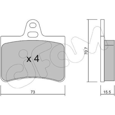 CIFAM Bremsbelagsatz, Scheibenbremse 822-333-0