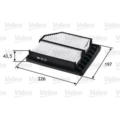 VALEO Luftfilter | 585253