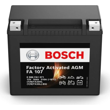 BOSCH | Zweirad Batterie FA AGM | gefüllt und geladen | 0 986 FA1 071